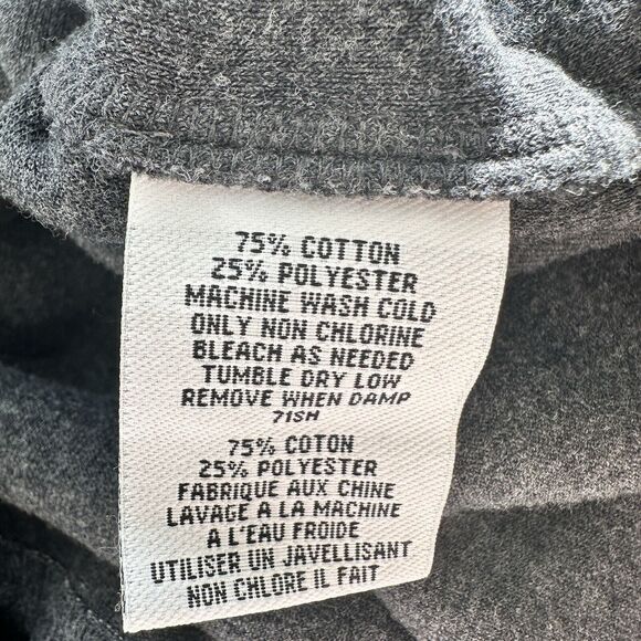 Eileen Fisher M turtleneck gray cotton blend Fleece sweater - Picture 4 of 8